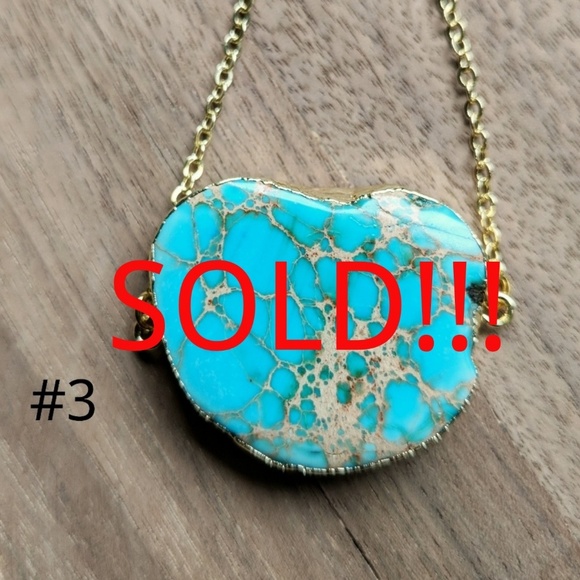 ⭐LAST ONE⭐ Raw Jasper 18k Gold Plate Boho Necklace - Picture 6 of 6